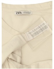 Zara Mens T-Shirt Top Medium White Cotton CM10