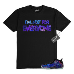 Galaxy Foamposite One Zoom Rookie Obsidian Black Anthracite T Shirt Match N4E