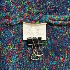 One-of-a-kind all-oer pattern retro knit sweater mix color short length thin