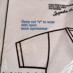 Hanes Vintage Comfort Blend T-Shirts V Neck Men’s M Undershirt NOS 1984 Made USA