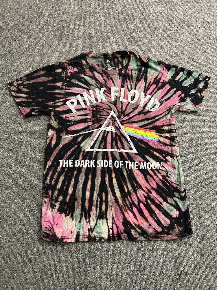 Pink Floyd Tie-Dye Shirt Small Black Purple Blue Dark Side Retro Graphic Band