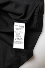 DOLCE & GABBANA T-shirt Black Logo DG Print Cotton Crew Neck IT46/US36/S 750usd