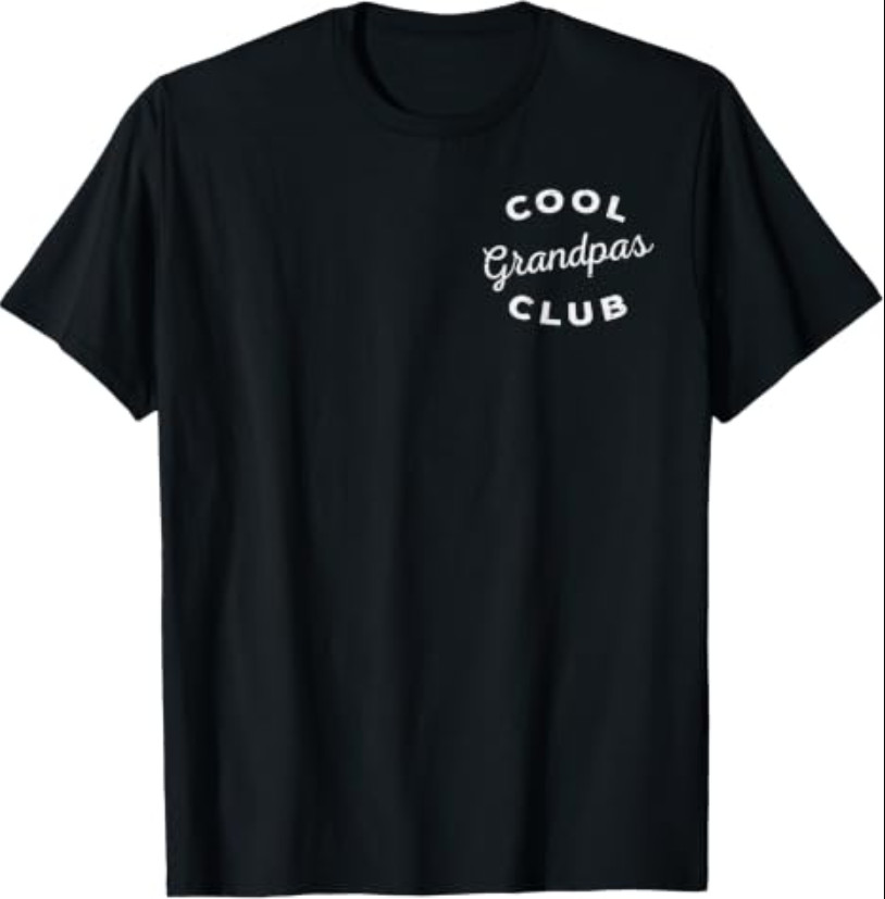 Cool Grandpas Club Pocket Fathers Day Grandfather Papa Men T-Shirt