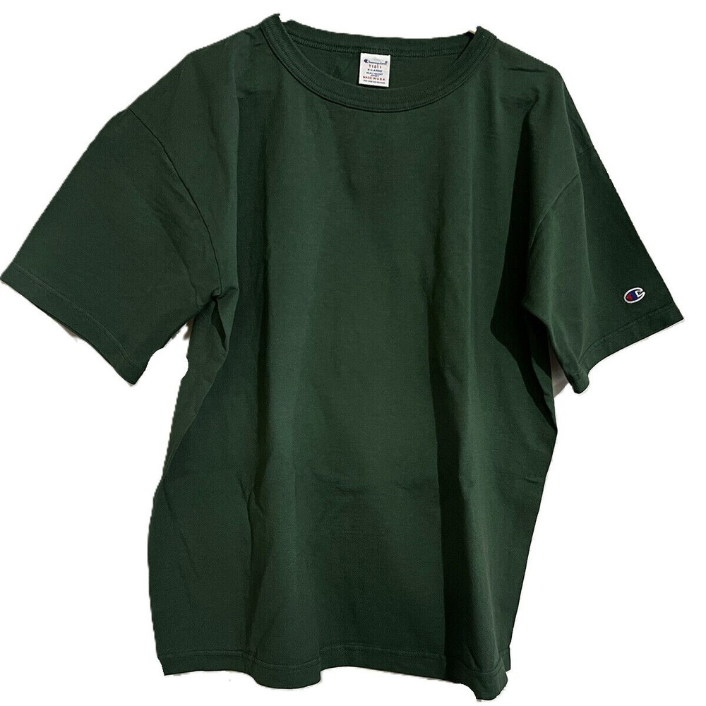 Champion Heavy Weight T Shirt T1011 Size Large Hunter Green