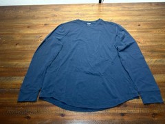 Orchard & Broome Peru Pima Cotton Stretch Tee Medium Navy Blue Designer