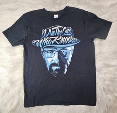 Breaking Bad Heisenberg Walter I Am The One Who Knocks Print Black T Shirt (M)