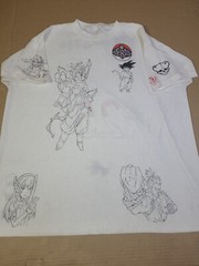 Vtg Y2k Anime /Game Characters Handmade Hand Drawn Single Stitch T Shirt XXL
