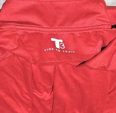 New! SOUTHERN TIDE T3-Red Poly/Spdx Cloth, Mens LS, 1/4.Zip, Pullover Shirt-(M)