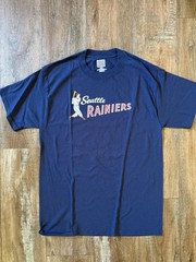 Ebbets Field Flannels Seattle Rainiers T-Shirt Navy Mens Medium
