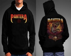 PANTERA COWBOYS FROM HELL BLACK HOODIE HARD ROCK FRONT AND BACK PRINT