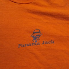 Vintage Panama Jack T Shirt Mens XL Orange Single Stitch 80s