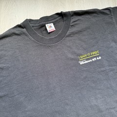 VINTAGE 1996 MICROSOFT WINDOWS NT 4.0 TOUR T SHIRT XL USA FRUIT OF THE LOOM TECH