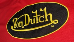 Von Dutch Red Football Jersey Mens Large Oversized Y2K Streetwear New Shirt