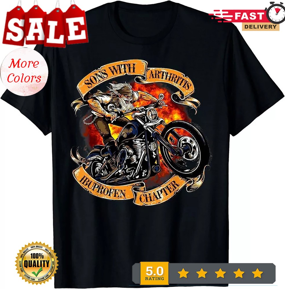 2025/NEW LIMITED Sons With Arthritis Ibuprofen Chapter Motorcycle T-Shirt