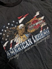 Harley Davidson Shirt Mens L Black Steel City Motorcycle Rider Biker American