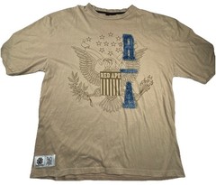 Red Ape Mens Graphic T-Shirt XL Tan Cotton Blend Streetwear Eagle Crest Tee