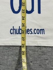 Chubbies Soto Tank Top Mens Large White Skys Out Thighs Out Sleeveless Pullover
