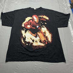 Marvel Shirt Mens 2XL Black Iron Man Graphic Tee Mad Engine Superhero Comics
