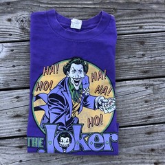 Vtg DC Comics Originals The Joker Purple T-Shirt Size M Great Graphic