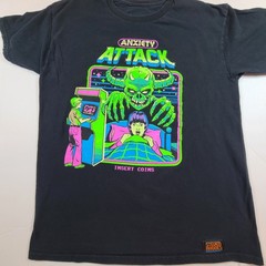 Anxiety Attack T-Shirt Steven Rhodes Insert Coins Arcade Graphic Tee