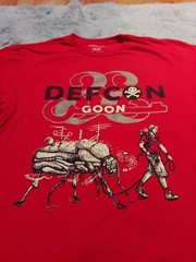 Defcon Goon Hacking Conference Tee Shirt Mens Large Red Graphic