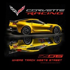 Joe Blow T’s Chevy Corvette Racing Mens T-Shirt C7 Z06 7th Gen Mirrored Inverted