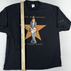 Vintage Paul McCartney US Tour T Shirt 2X Concert Jet Black Cotton 2005 Y2K
