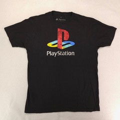 Playstation Casual Crew Neck Short Sleeve Graphic Shirt Mens Size L Black 13768
