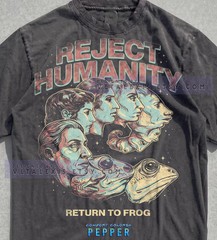 Reject Humanity Return To Frog Evolution Comfort Tee Meme Funny