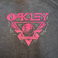 Oakley Lunaformic Tee Shirt Purple Navy Heavy Cotton Mens Large Y2K surf skater