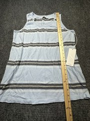 Saturdays New York City Tank Top Mens Small Sky Blue Stripe Nick S Lightweight