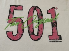 Levi’s 501 The Original Shirt Large White Short Sleeve Relaxed Script