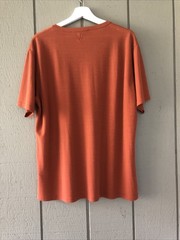I’m Brian Mens T Shirt Rust Orange Made in Italy 55% Rayon Tee Size XL Quality!!