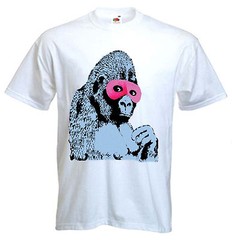 BANKSY MASKED GORILLA T-SHIRT – Choice Of Colours – Sizes S to XXXL