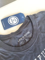 Life is Good Men’s Large Grateful Dog Crusher-Lite Short Sleeve T – NEW