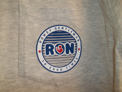 Rowdy Gentleman size Large Ronald Reagan Short Sleeve Pocket T-Shirt Tee Gray