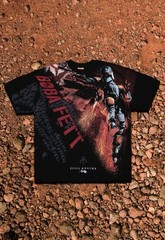Civil Regime Boba Fett Graphic Print Black Cotton Crew Neck T-Shirt Size M
