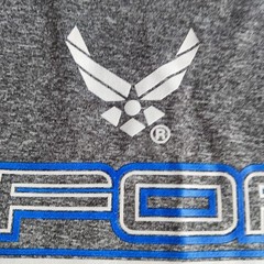 Airforce Academy T Shirt Mens Med Light Weight Short Sleeve Blue and White Logo