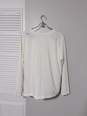 Lands End Long Sleeve Blank White Shirt L