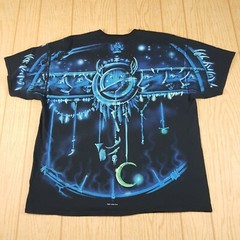 Vintage 2001 Liquid Blue Great Wolf Lodge Wolf All Over Print T-Shirt Size 2XL