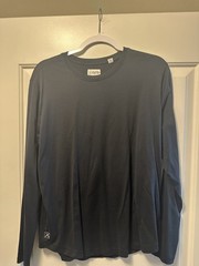 Cuts Clothing Curve Hem Long Sleeve Tee Mens L Black