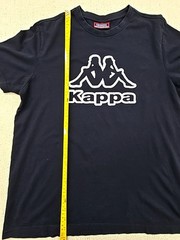 Kappa Mens T-Shirt Black Large Omini Logo Italy Cotton L