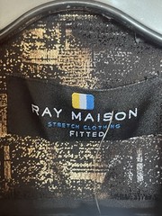Roy Maison Black Gold Mens S Size Short Sleeves, Regular For Men 5.3-5.7 Feets
