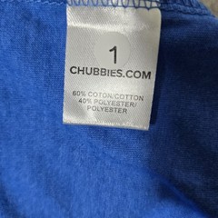 NEW Chubbies Sleeveless Shirt Tank Top Mens Small Blue The Giant Wave S