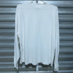 Vintage Fruit of the Loom Shirt Men XL White Mock Neck Long Sleeve USA 90s Thras