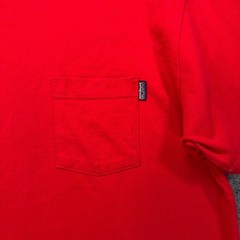 Patagonia Pocket Tshirt Mens Large Red Organic Cotton Slim Fit Casual Tee