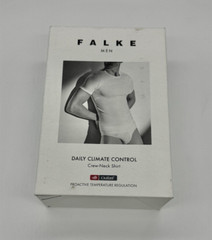Falke Men’s Daily Climate Control Crew Neck Undershirt White Size S New in Box