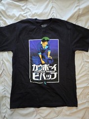cowboy bebop official license tee spike black lightweight large streetwear
