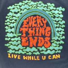 A-Lab Everything Ends Tee Men Medium Black Live While U Can Graphic Thick Cotton