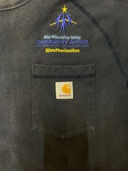 Carhartt Men’s Pocket Work T-Shirt Embroidered Logo Short Sleeve Black Size L